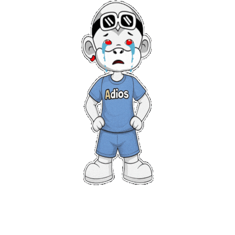 Red Eyes Goodbye Sticker by Zhot