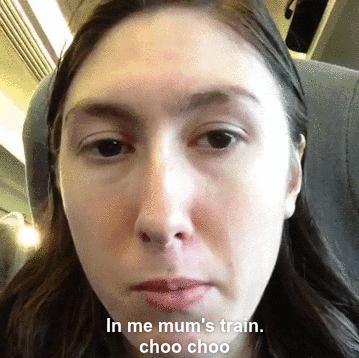 choo choo get out me car GIF