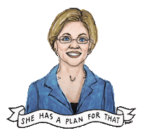 elizabeth warren usa Sticker by Pretty Whiskey / Alex Sautter