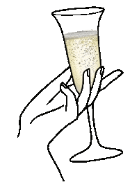 Champagne-Studio drink cheers drunk drinking Sticker