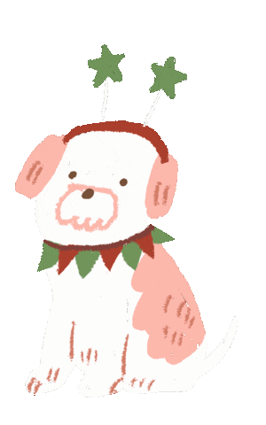 Merry Christmas Dog Sticker by Miss NoProblem