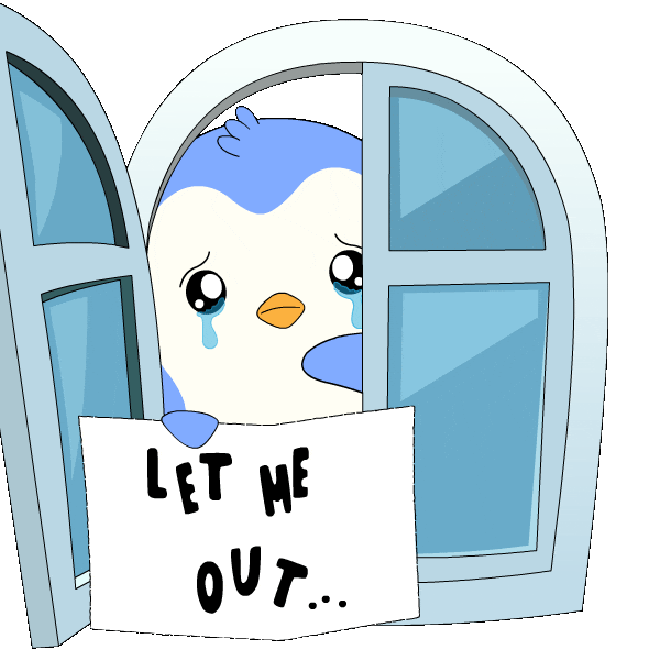 Im Innocent Let Me Go Sticker by Pudgy Penguins