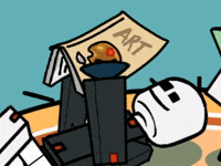 Tired Art GIF by Stikbot