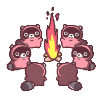 Fire Camping Sticker by 644