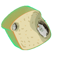 epssammie gross old bread sandwich Sticker