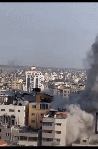 Emergency Teams Survey Rubble in Gaza From Israeli Airstrikes