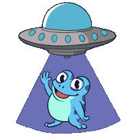 Alien Abduction Aliens Sticker by Croakey