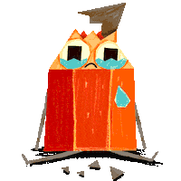Sad Art Sticker by Carlotta Notaro