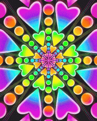 deepspaceviolet heart rainbow trippy colorful GIF