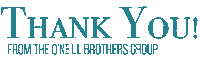 Thanks Thank You Sticker by O'Neill Brothers Group