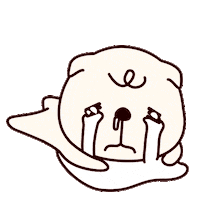 sad dog Sticker by Merry Between