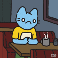 Sad Blue Cat GIF by Cool Cats
