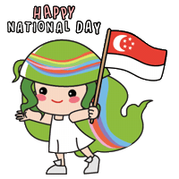 National Day Character Sticker by Ang Ku Kueh Girl and Friends