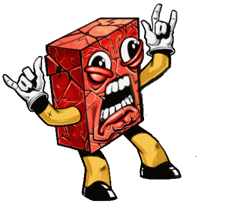 Ericmakesgiff123456 giphyupload metal headbang brick Sticker