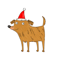Dog Santa Sticker by Kochstrasse™
