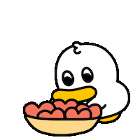 420gram00 love character duck 하트 Sticker