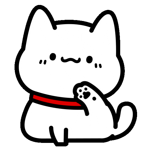 White Cat Hello Sticker by Lord Tofu Animation for iOS & Android | GIPHY