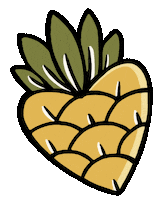 Heart Pineapple Sticker