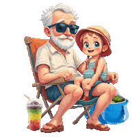 Sunny Day Grandfather Sticker
