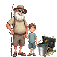 Gone Fishing Fish Sticker