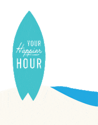 saltwater_haley happy hour swr surfboard saltwater woody american rum Sticker