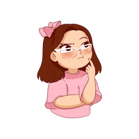 rincondeideas chica pensando pensar rincondeideas Sticker