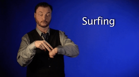 sign language surfing GIF by Sign with Robert