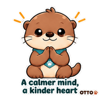 Inner Peace Sticker by Otto the Otter by GleeSpace