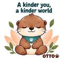 Inner Peace Sticker by Otto the Otter by GleeSpace