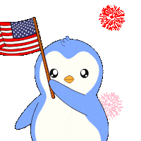 United States Party Sticker by Pudgy Penguins