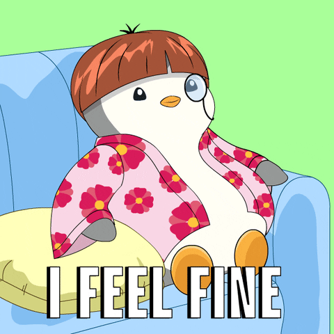 Im Fine Help Me GIF by Pudgy Penguins
