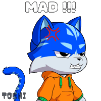 Angry Fed Up Sticker by Toshithecat