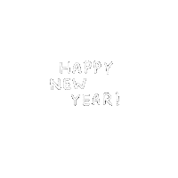 Happy New Year Typography Sticker