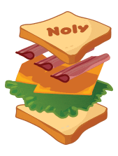 NolyAlimentos sandwich tostada tostadanoly sandwichnoly Sticker
