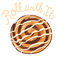 Cinnamon Roll Eating Sticker