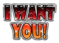 I Want You Text Sticker