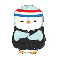 Snow Raining Sticker by Pudgy Penguins