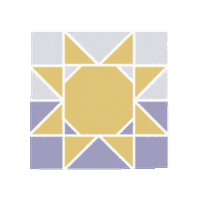 runningdoequilts sunshine quilting quilt block rdq Sticker