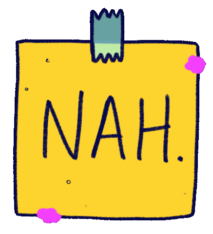 No Thank You Sticker by Katharine Kow