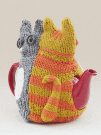 TeaCosyFolk cats feline teacosyfolk knit GIF