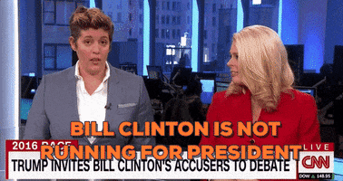 cnn bill clinton is not running for president GIF