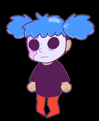 jackratt giphygifmaker mask jumping pigtails GIF