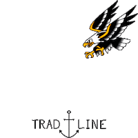 tradline black school tattoo line Sticker