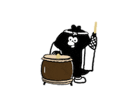 Stickers Drumming Sticker by byebyechuchu