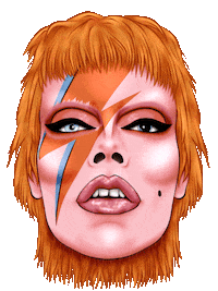 David Bowie Sticker by Sam