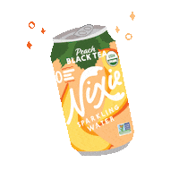 drinknixie peach sparkling water nixie nixie sparkling water Sticker