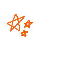 emmadoesdesign star stars aesthetic orange Sticker