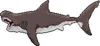 PositPixel pixel art shark sprite sprites Sticker