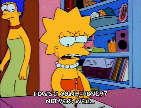 Nervous Season 3 GIF by The Simpsons