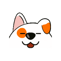 wesploot happy dog puppy ear Sticker